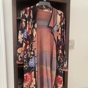 Soft Surroundings Floral Knit Sweater - Black, Red, Blue